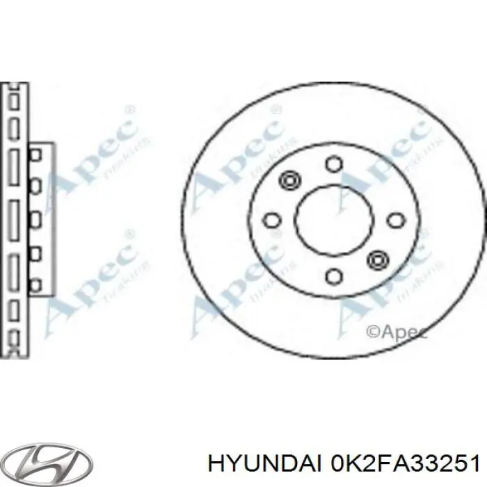 Купить 0K2FA33251 Hyundai/Kia Ротор тормозной