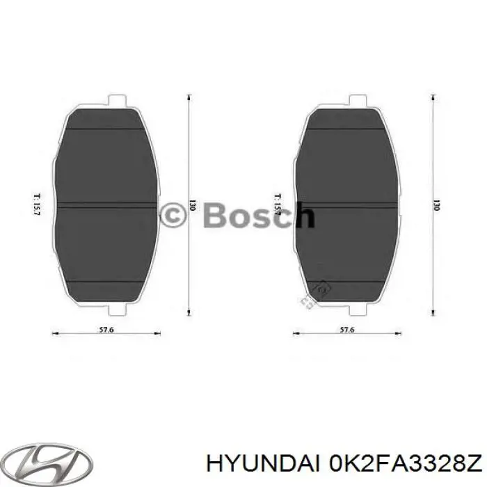 Тормозные колодки Hyundai/Kia 0K2FA3328Z