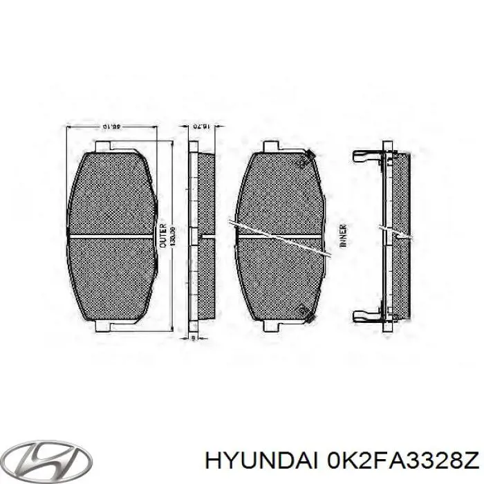 Купить 0K2FA3328Z Hyundai/Kia Колодки тормозные