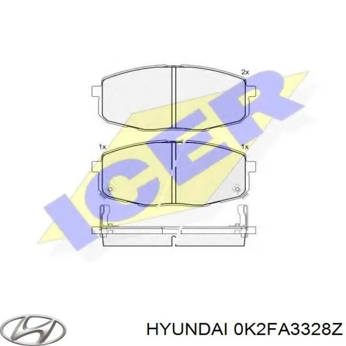Купить 0K2FA3328Z Hyundai/Kia Колодки тормозные