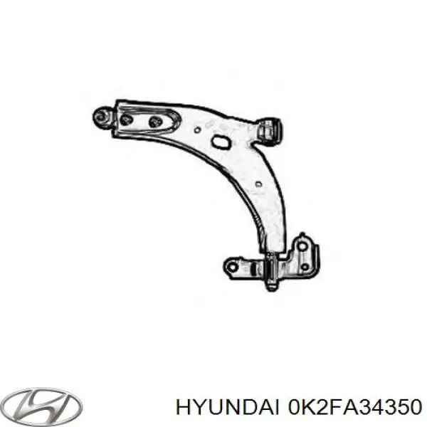 Левый рычаг передней нижней подвески Hyundai/Kia 0K2FA34350 цена, от 84.70 USD