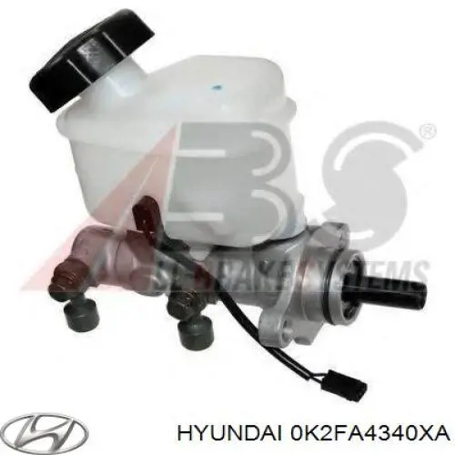 0K2FA4340XA Hyundai/Kia цилиндр тормозной главный
