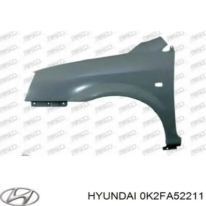 Pára-lama dianteiro esquerdo KIA Carens I FJ