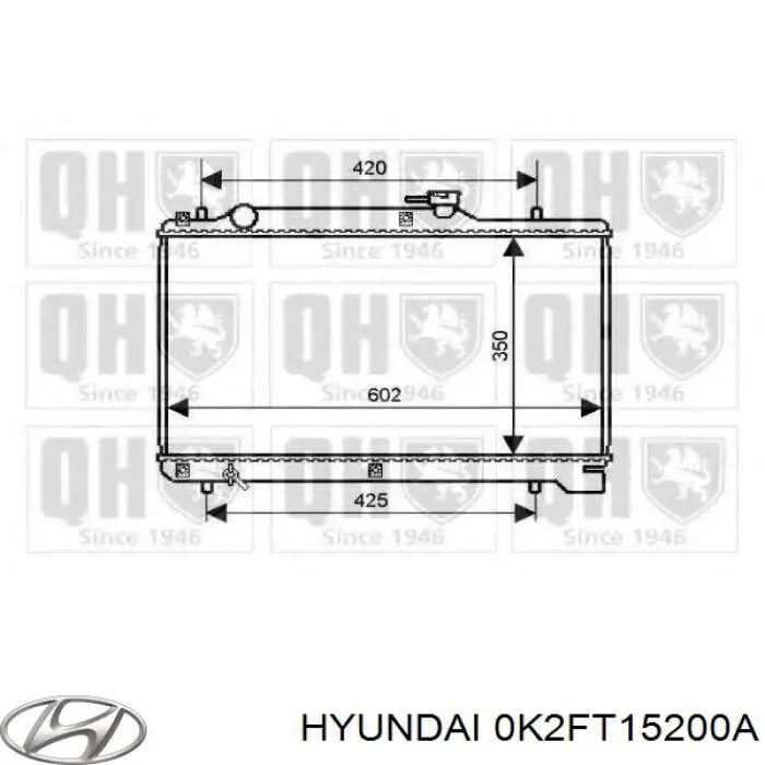 Радиатор охлаждения двигателя Hyundai/Kia 0K2FT15200A цена, от 175.77 USD