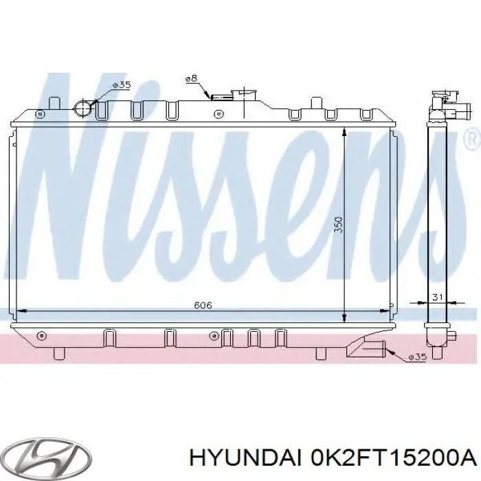 Купить 0K2FT15200A Hyundai/Kia Радиатор водяной