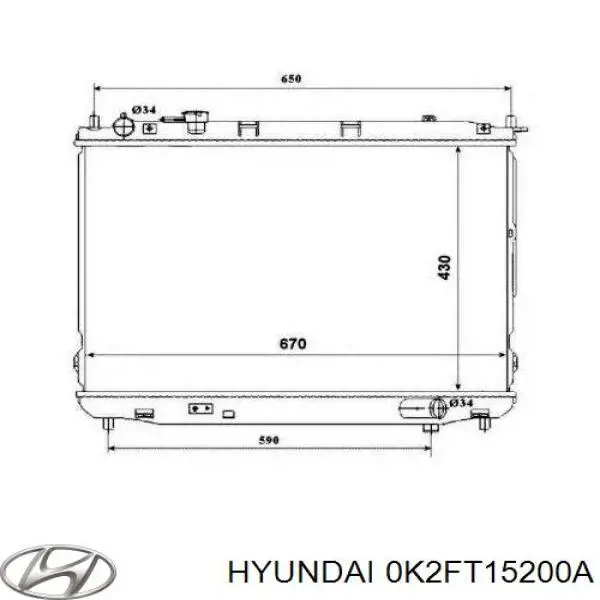 Радиатор 0K2FT15200A Hyundai/Kia