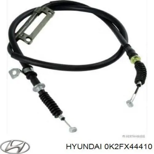 0K2FX44410 Hyundai/Kia Трос ручного тормоза задний, правый