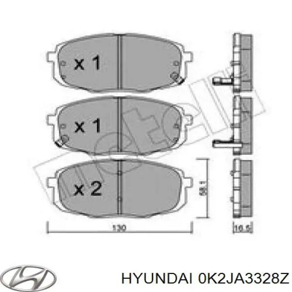 0K2JA3328Z Hyundai/Kia передние тормозные колодки
