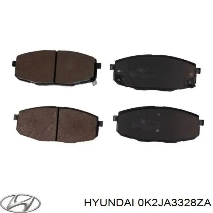 Передние тормозные колодки 0K2JA3328ZA Hyundai/Kia