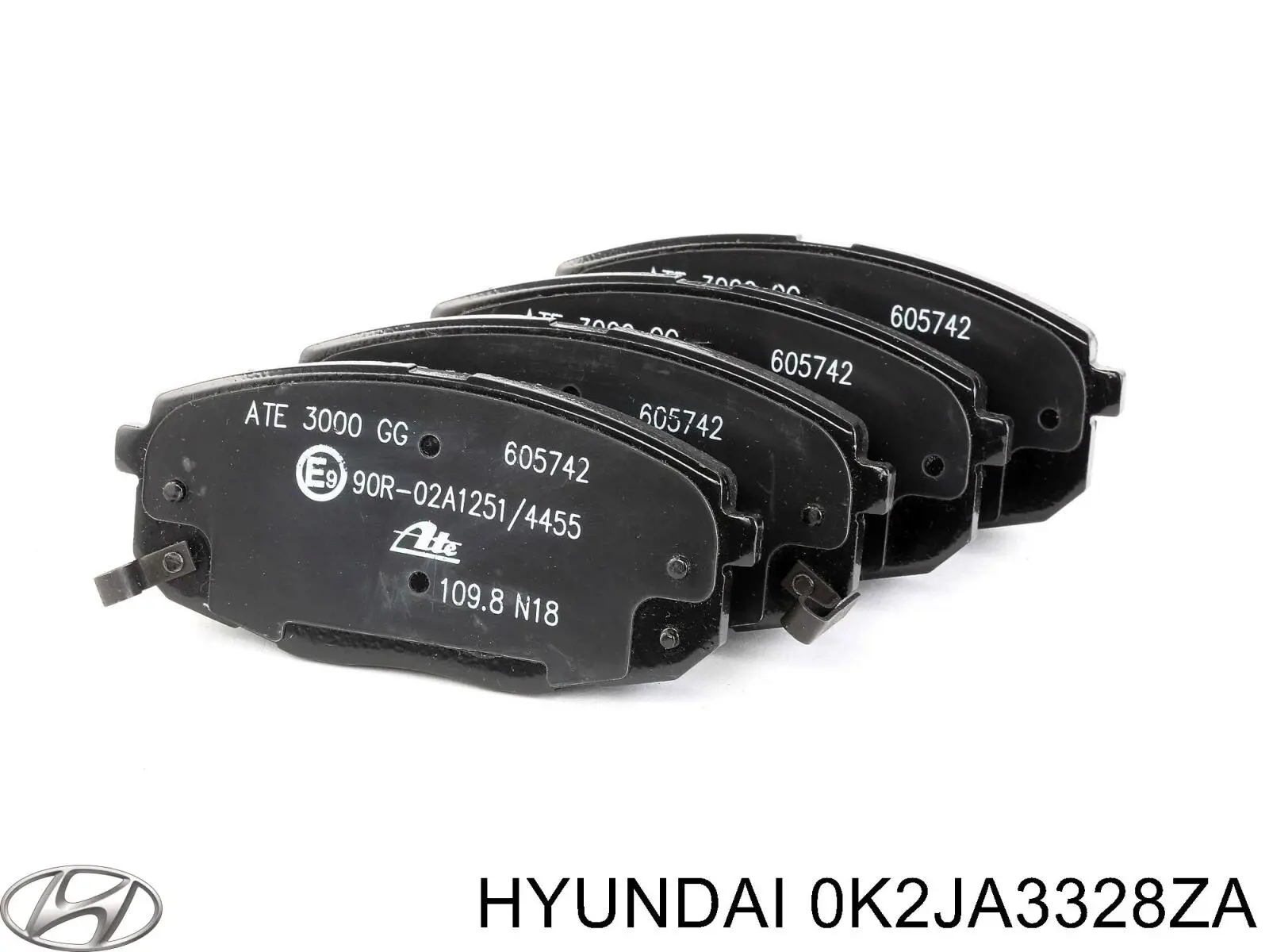 0K2JA3328ZA Hyundai/Kia колодки тормозные передние дисковые