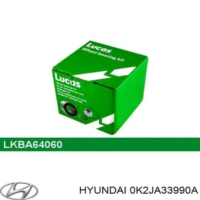 0K2JA33990A Hyundai/Kia Суппорт тормозной, передний, левый