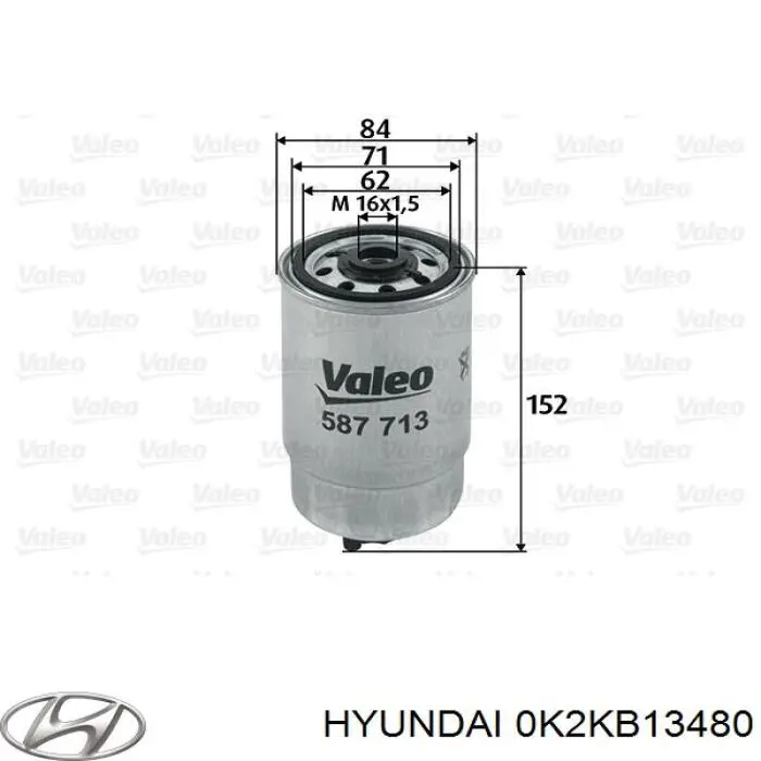 Фильтр топливный Hyundai/Kia 0K2KB13480A