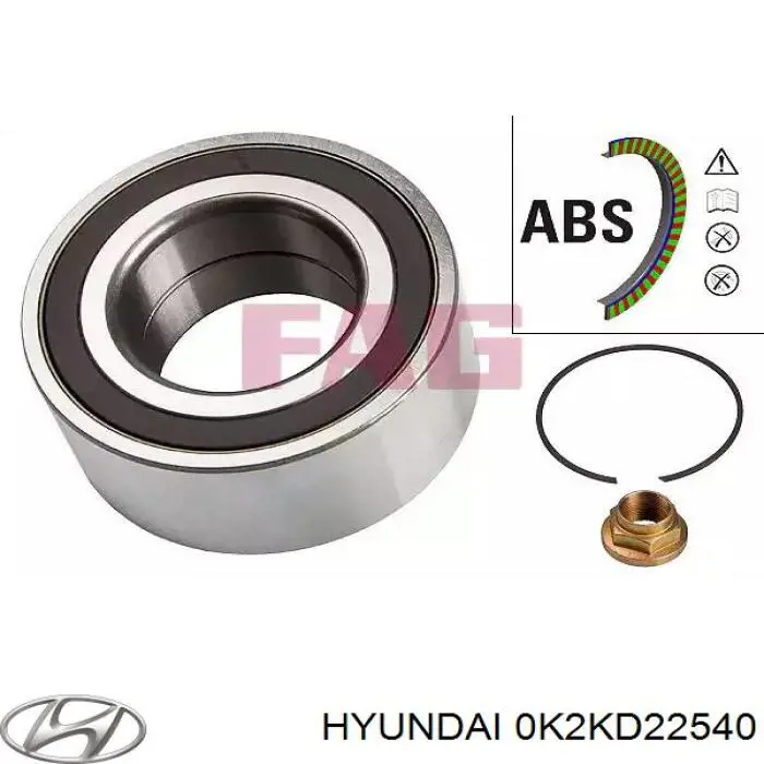 0K2KD22540 Hyundai/Kia bota de proteção interna de junta homocinética do semieixo dianteiro