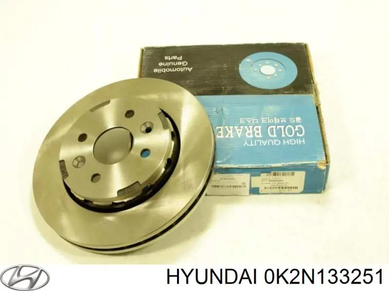0K2N133251 Hyundai/Kia disco do freio dianteiro