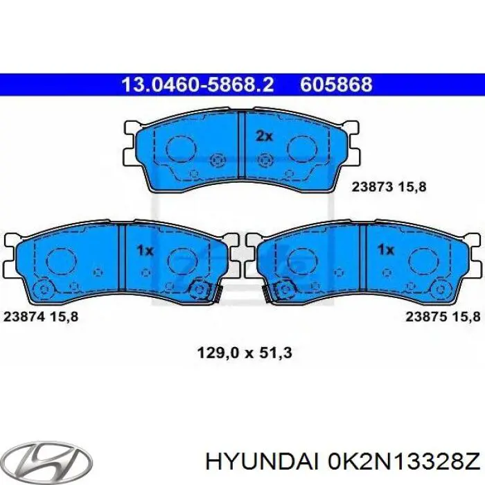 Купить 0K2N13328Z Hyundai/Kia Колодки тормозные