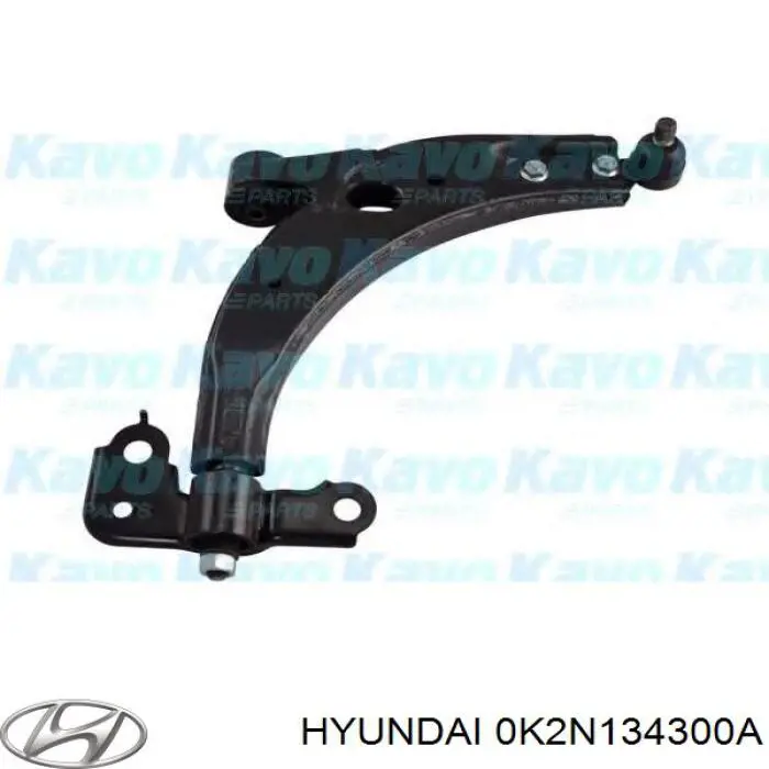 0K2N134300A Hyundai/Kia braço oscilante inferior direito de suspensão dianteira