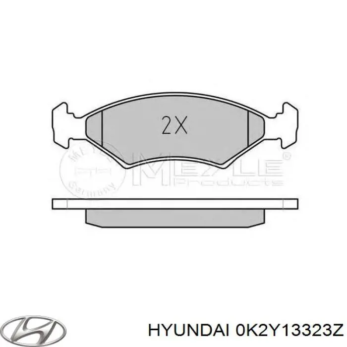 Передние тормозные колодки 0K2Y13323Z Hyundai/Kia