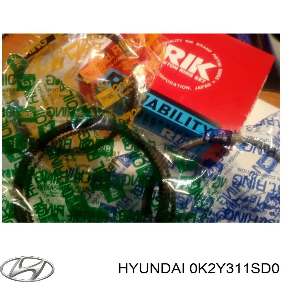 Купить 0K2Y311SD0 Hyundai/Kia Кольца поршневые комплект на мотор, 1-й ремонт (+0,25)
