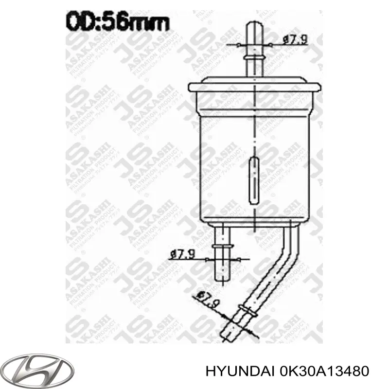 Фильтр топливный Hyundai/Kia 0K30A13480