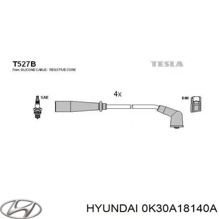 Высоковольтные провода OK30A18140 Hyundai/Kia