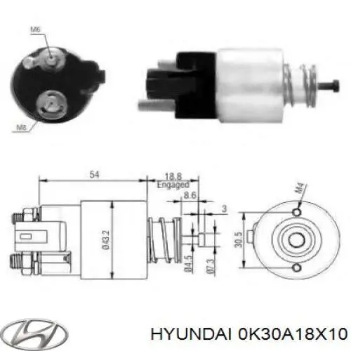 Втягивающее Hyundai/Kia 0K30A18X10 цена, от 20.17 USD