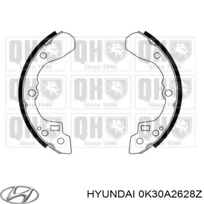 Купить 0K30A2628Z Hyundai/Kia Задние барабанные тормозные колодки