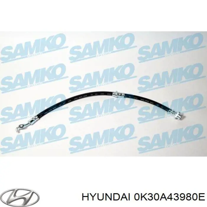 0K30A43980E Hyundai/Kia Гибкая тормозная трубка передняя