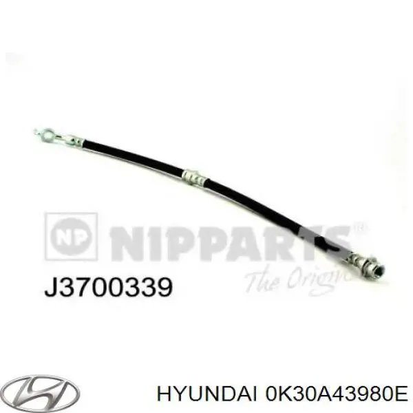 Шланг тормозной передний Hyundai/Kia 0K30A43980E