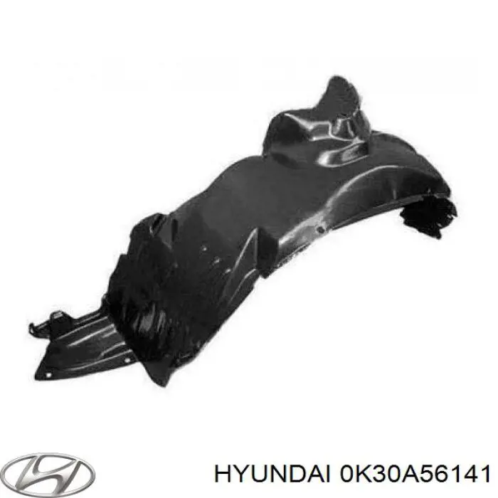 0K30A56141 Hyundai/Kia guarda-barras esquerdo do pára-lama dianteiro