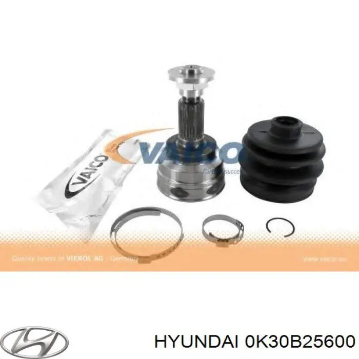 0K30B25600 Hyundai/Kia Полуось передняя левая