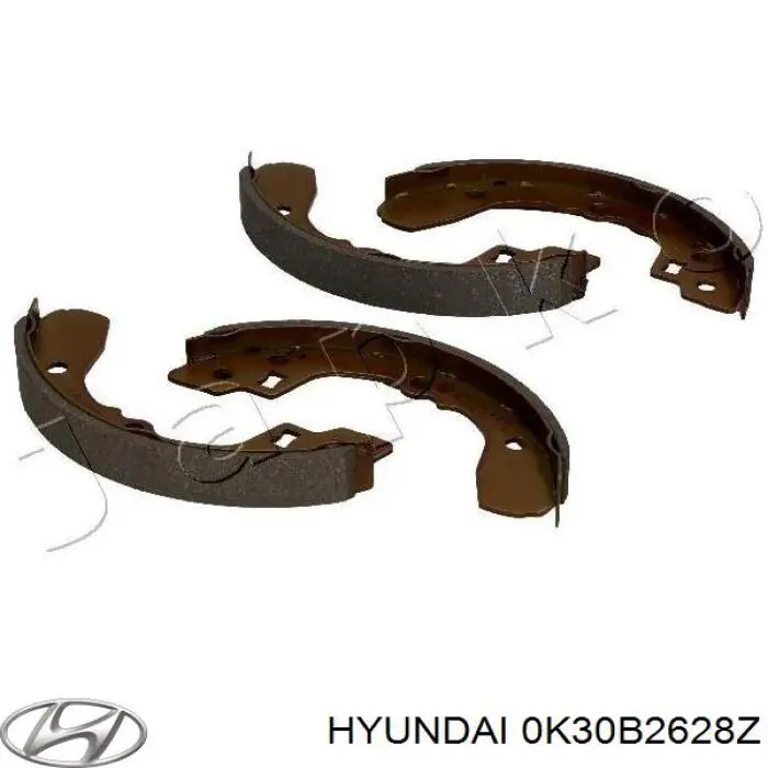 Задние барабанные колодки 0K30B2628Z Hyundai/Kia