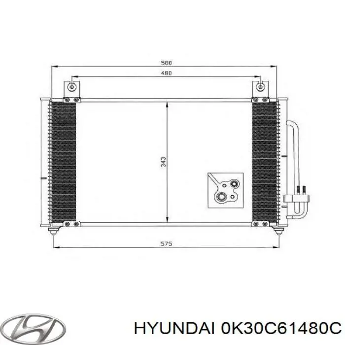 Конденсатор кондиционера Hyundai/Kia 0K30C61480C цена, от 91.46 USD