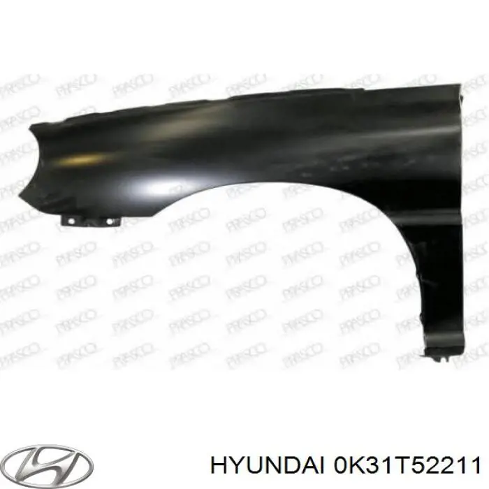 0K31T52211 Hyundai/Kia Переднее левое крыло