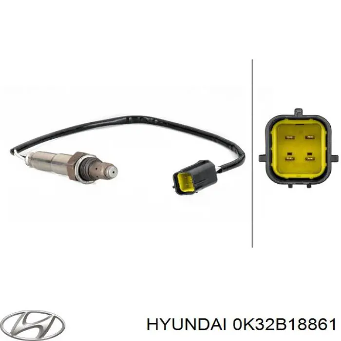 0K32B18861 Hyundai/Kia лямбда-зонд, датчик кислорода
