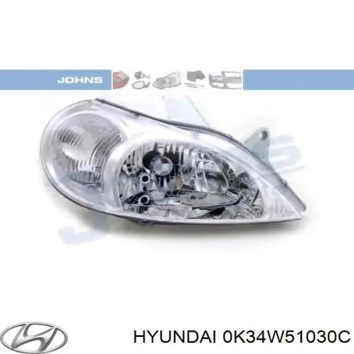 0K34W51030C Hyundai/Kia luz direita