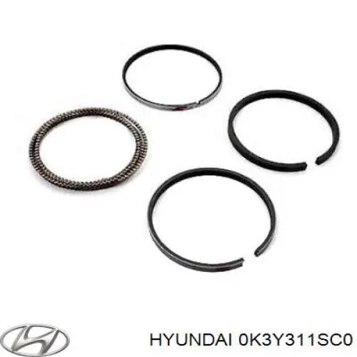 0K3Y311SC0 Hyundai/Kia кольца поршневые комплект на мотор, std.