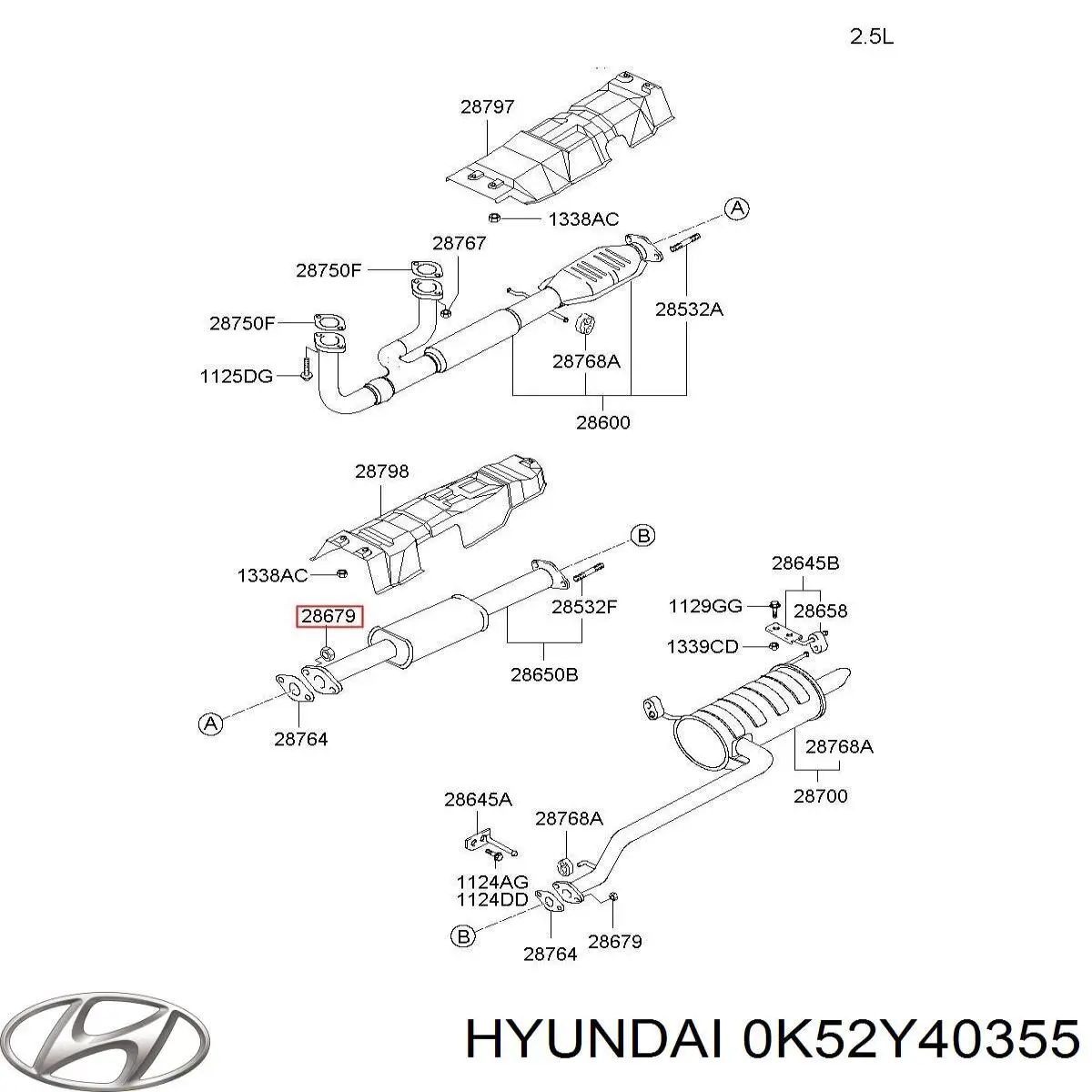 Купить 0K52Y40355 Hyundai/Kia 
