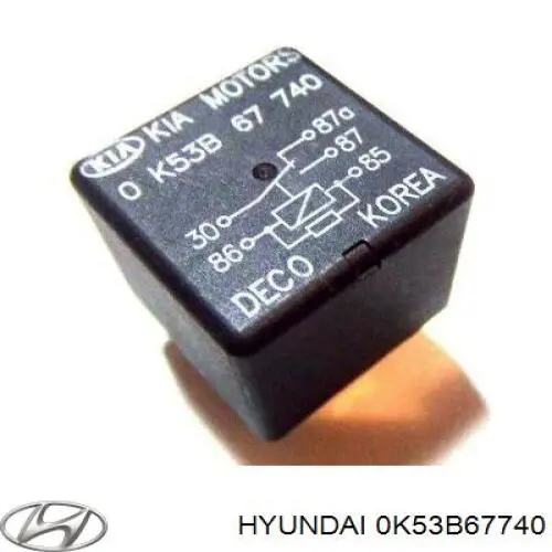 0K53B67740 Hyundai/Kia relê de bomba de gasolina elétrica