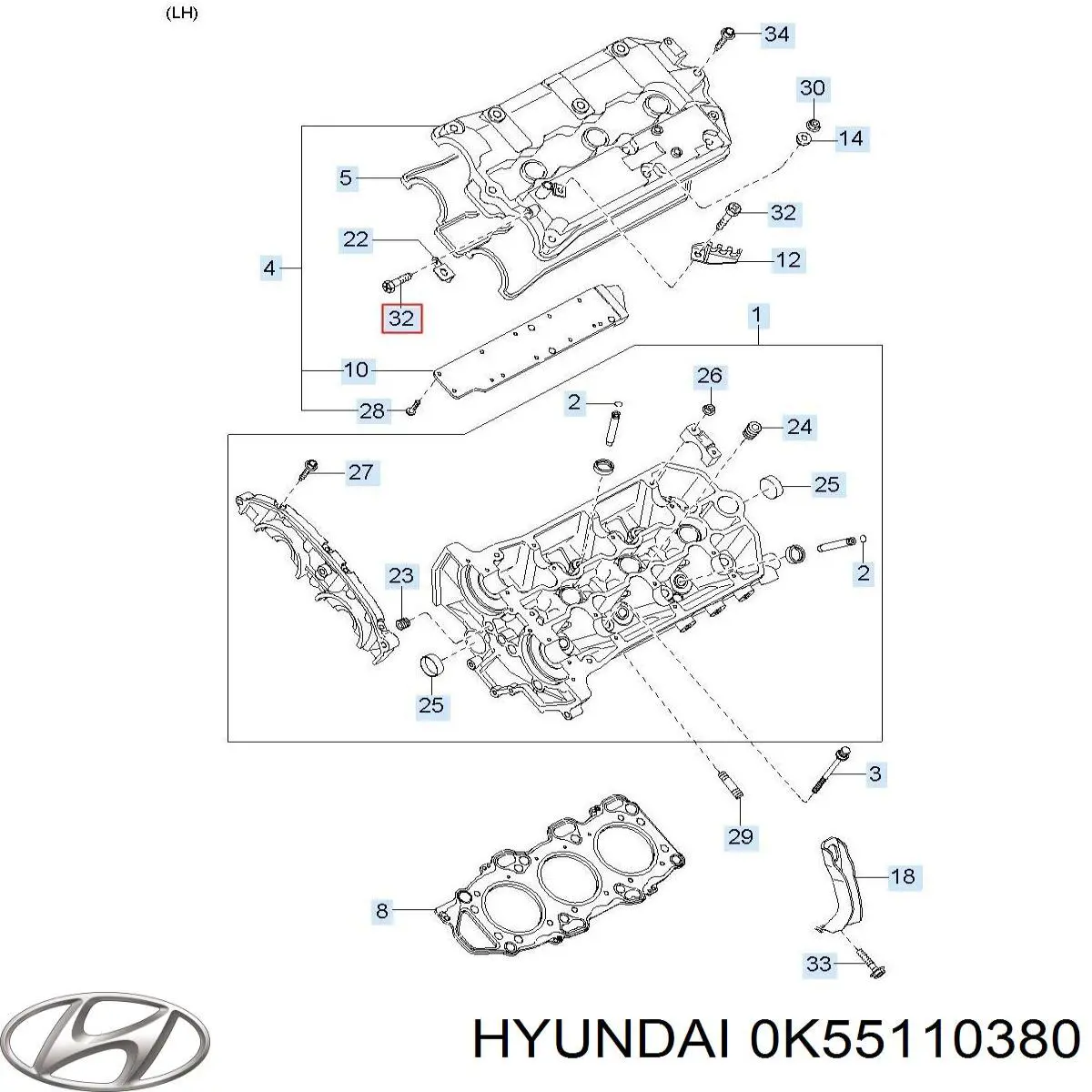 0K55110380 Hyundai/Kia 