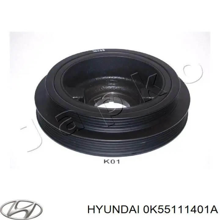 Шкив коленвала 0K55111401A Hyundai/Kia