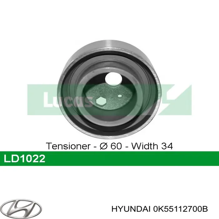 Ролик натяжителя ремня газораспределения Hyundai/Kia 0K55112700A цена, от 20.29 USD