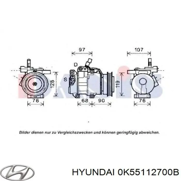 Ролик натяжителя Hyundai/Kia 0K55112700A