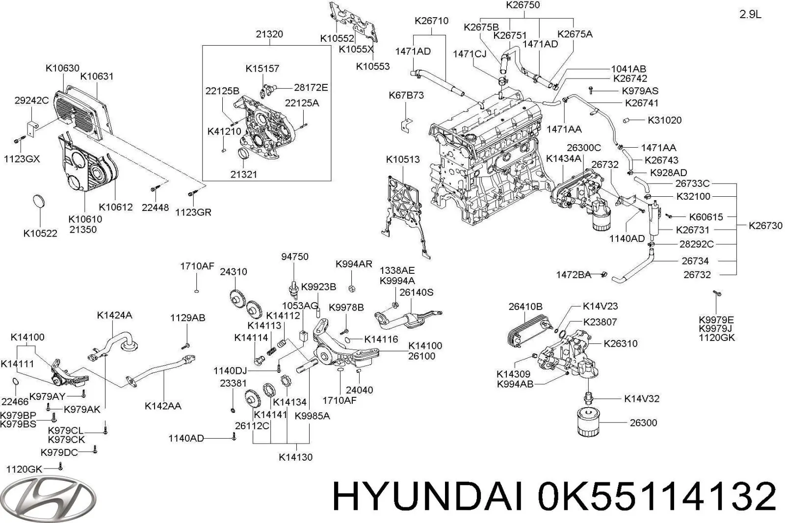 0K55114132 Hyundai/Kia 