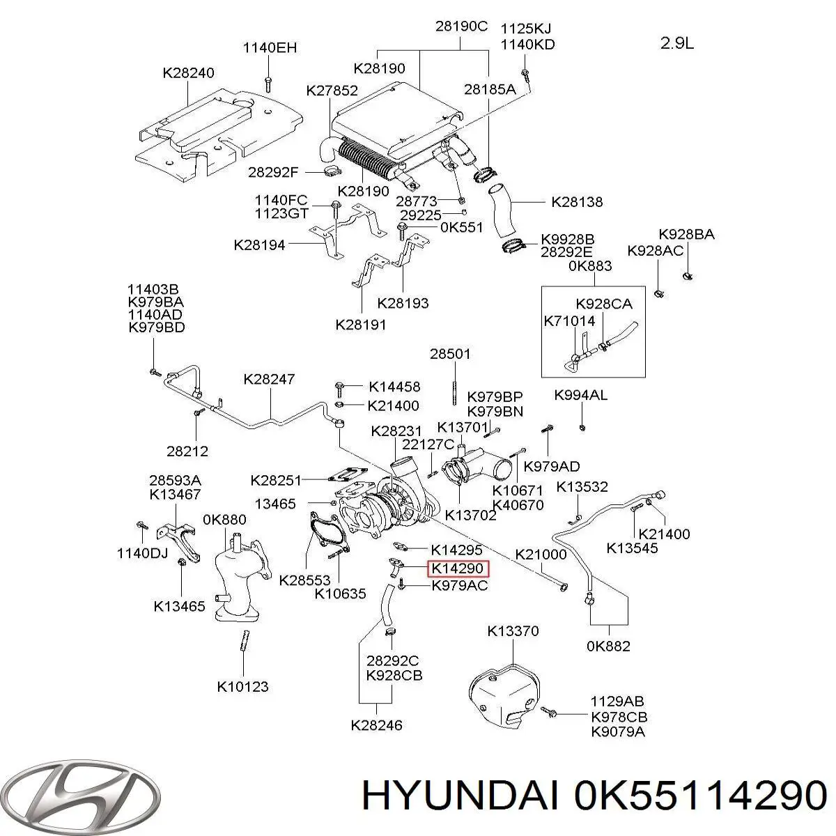 0K55114290 Hyundai/Kia 