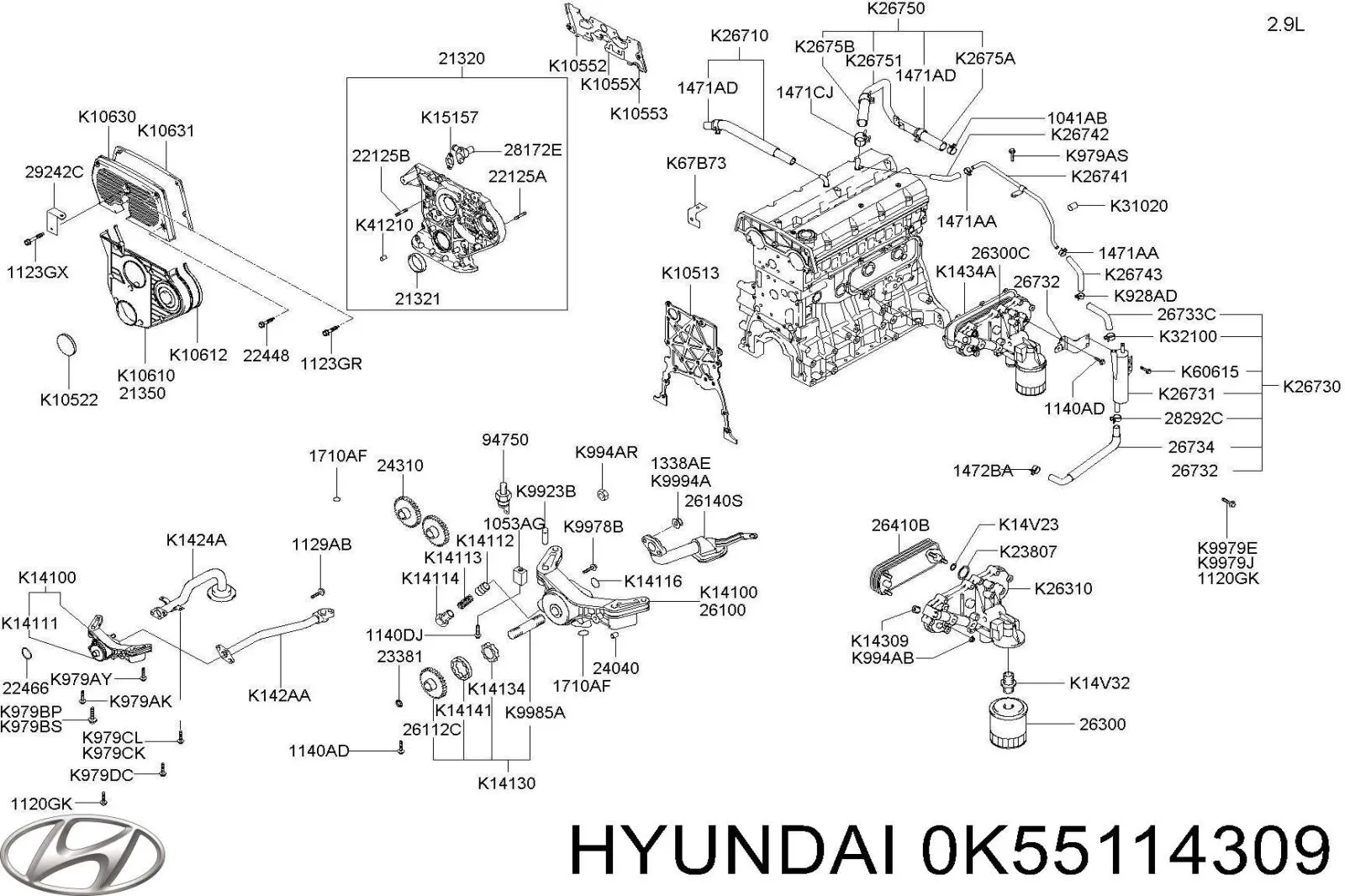 0K55114309 Hyundai/Kia 