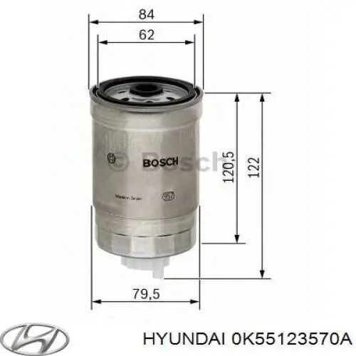 0K55123570A Hyundai/Kia Фильтр топлива