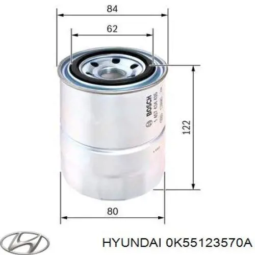 Купить 0K55123570A Hyundai/Kia Фильтр-отстойник топлива грубой очистки