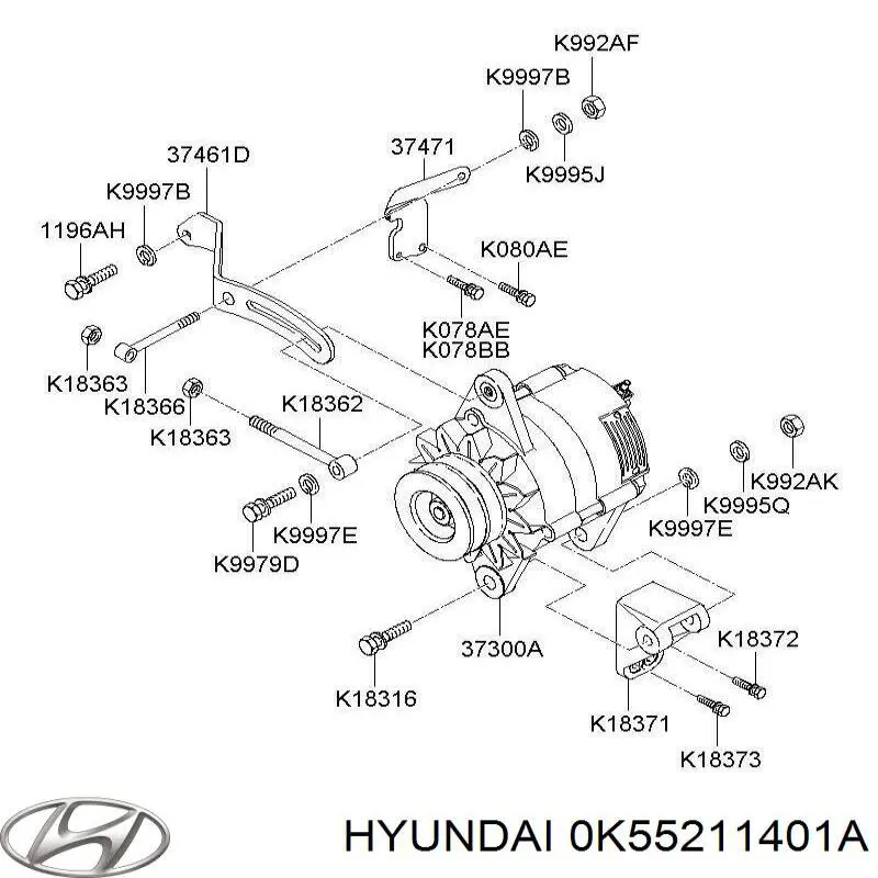 Купить 0K55211401A Hyundai/Kia Шкив-демпфер коленвала