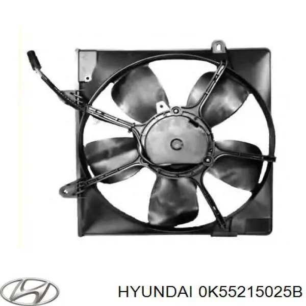 Купить 0K55215025B Hyundai/Kia Диффузор вентилятора в сборе с мотором и крыльчаткой