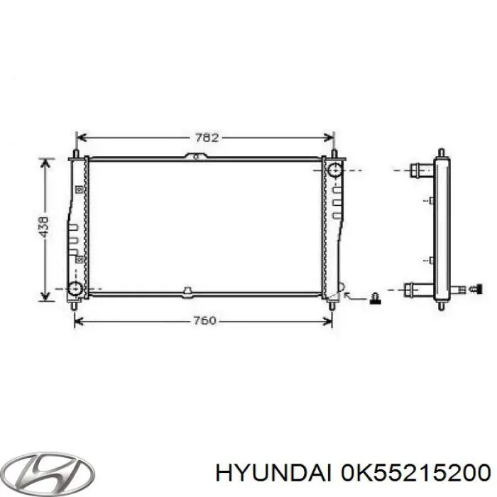 Радиатор K552 Hyundai/Kia